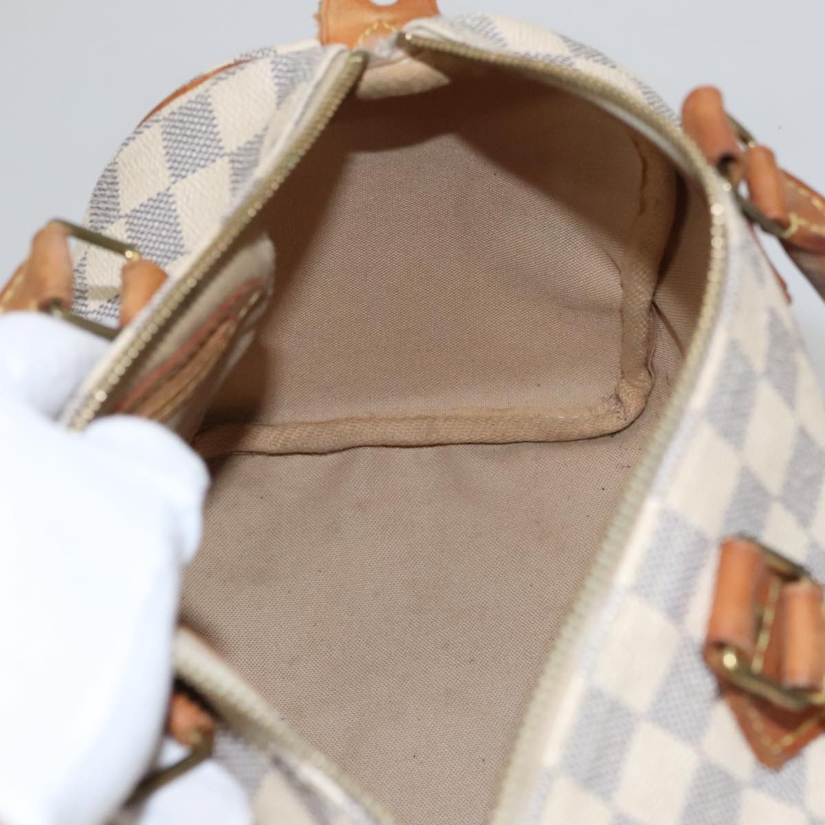 Louis Vuitton Speedy 25, White, Canvas, handbag