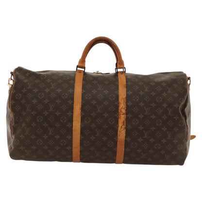 Louis Vuitton Keepall Bandoulière 60, Brown, Canvas, travel