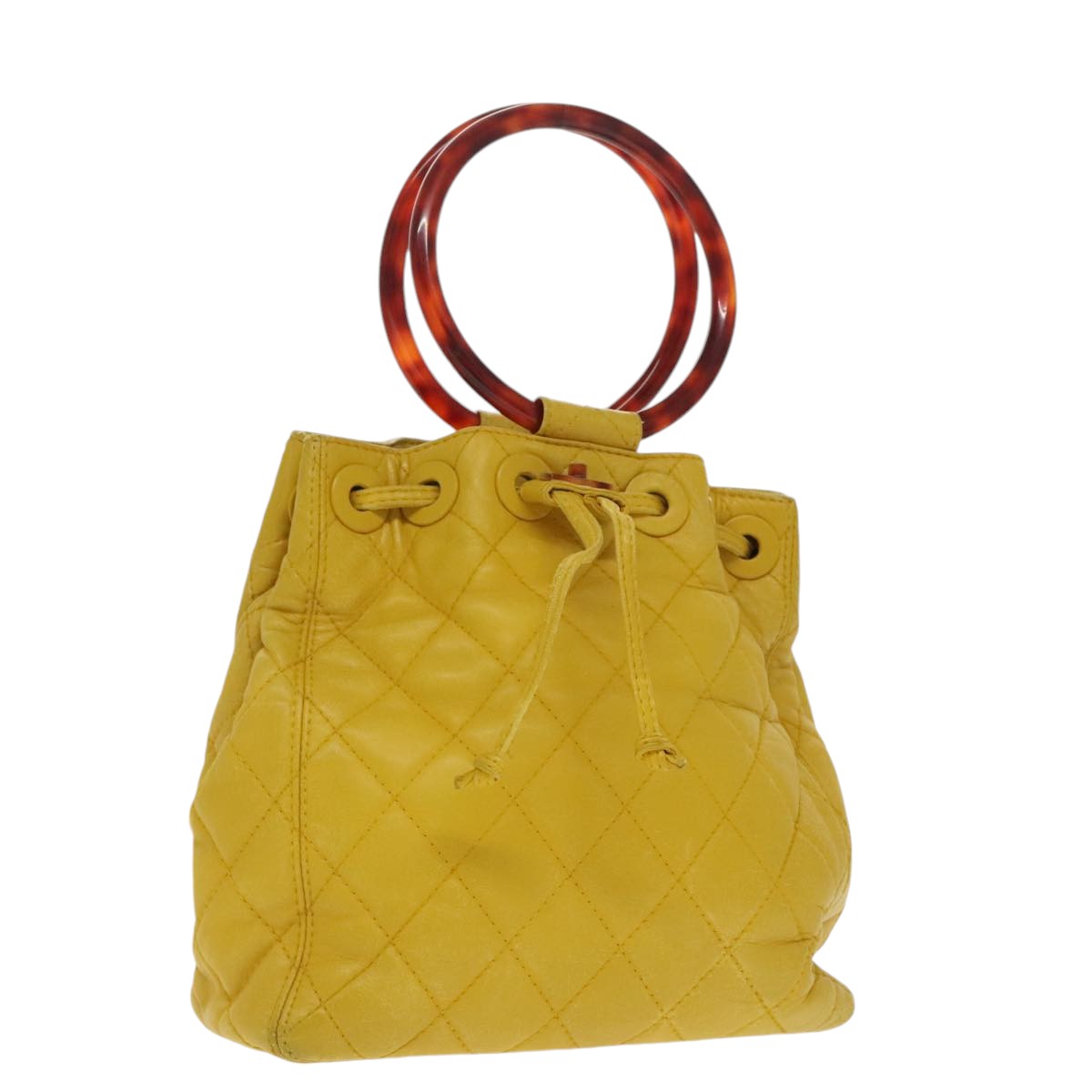 Chanel, Yellow, Leather, handbag