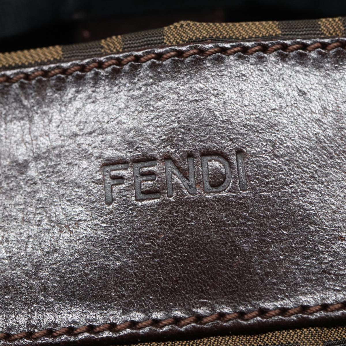 Fendi FF, Brown, Canvas, handbag