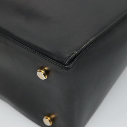 Salvatore Ferragamo Gancini, Black, Leather, handbag