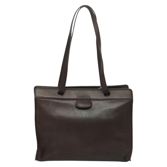 Hermès, Brown, Leather, shoulder