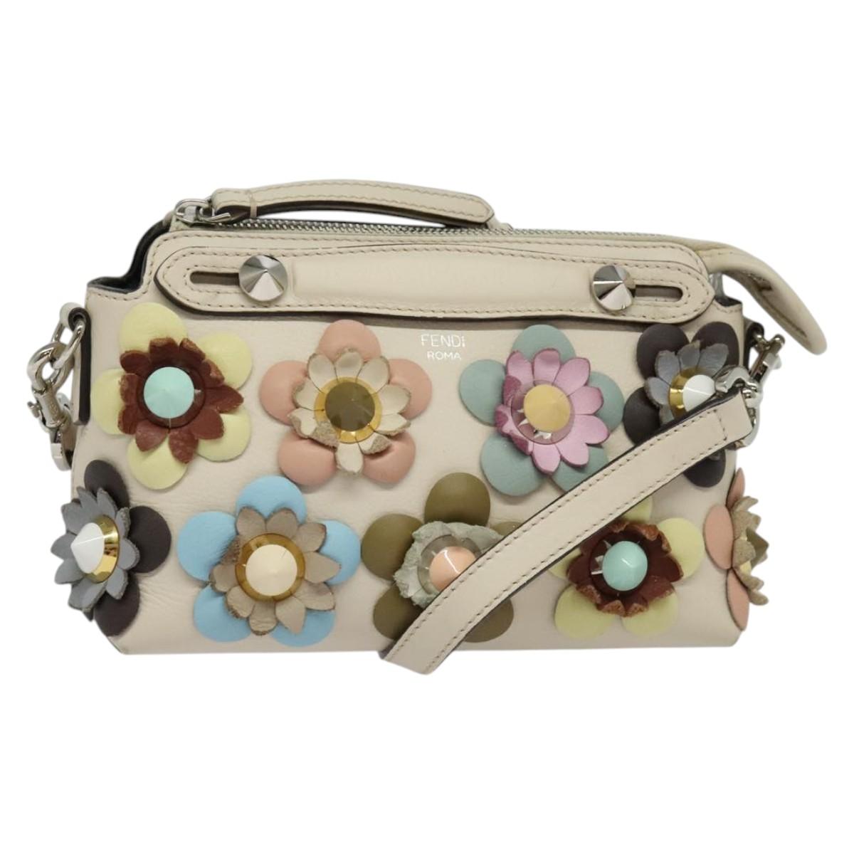 Fendi By The Way, Beige, Leather, handbag