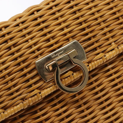 Salvatore Ferragamo Gancini, Brown, Leather, handbag
