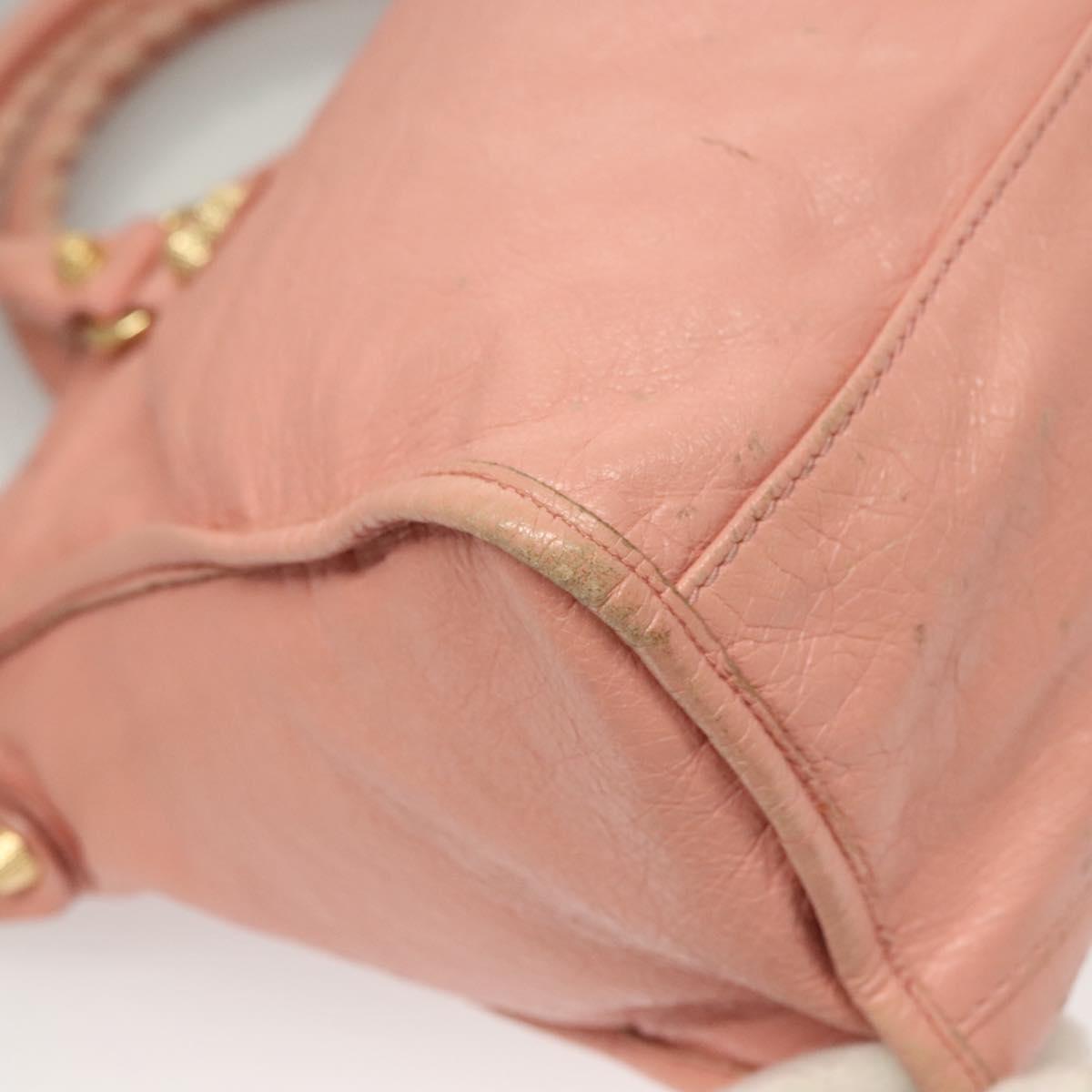 Balenciaga City, Pink, Leather, handbag