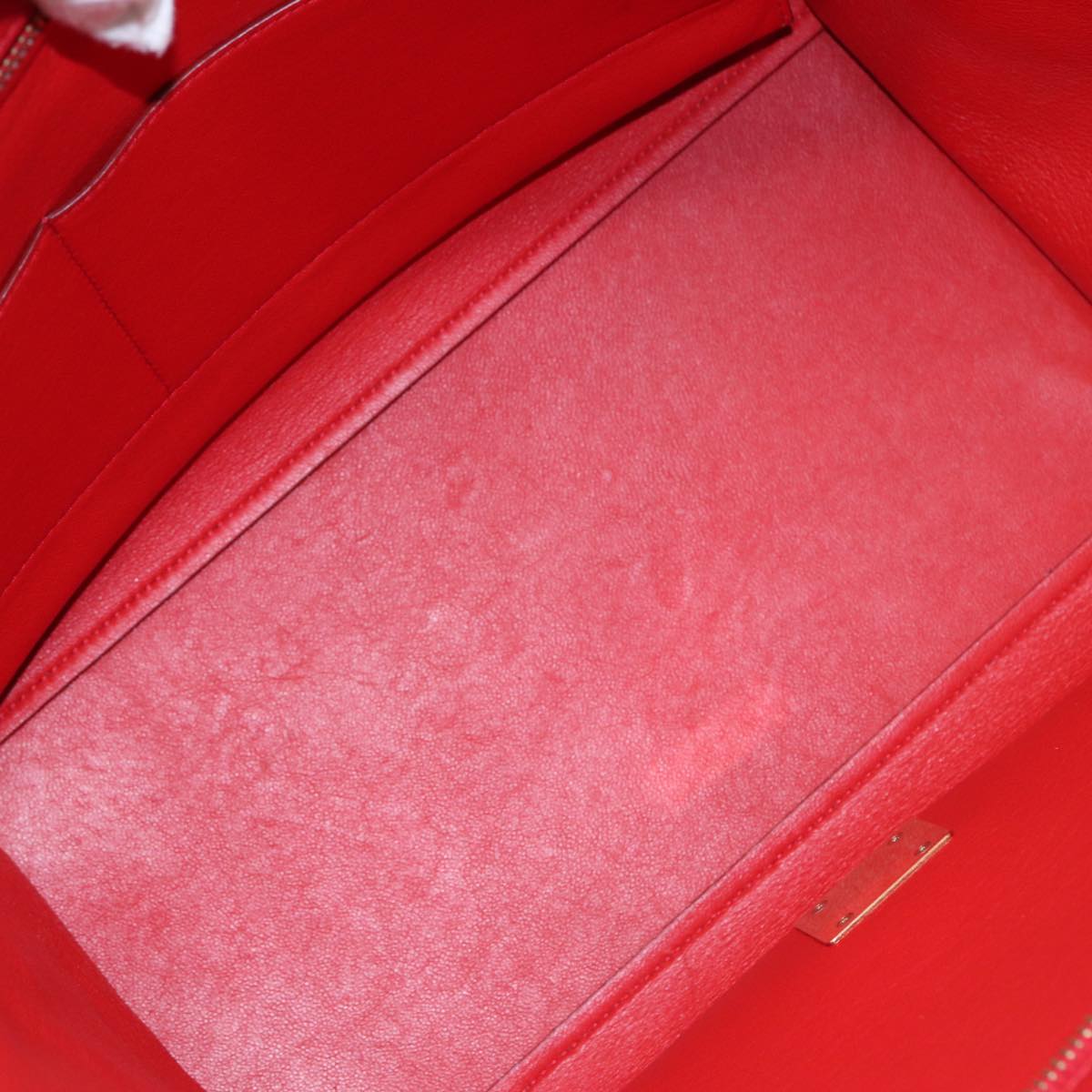 Céline Trapèze, Red, Leather, handbag