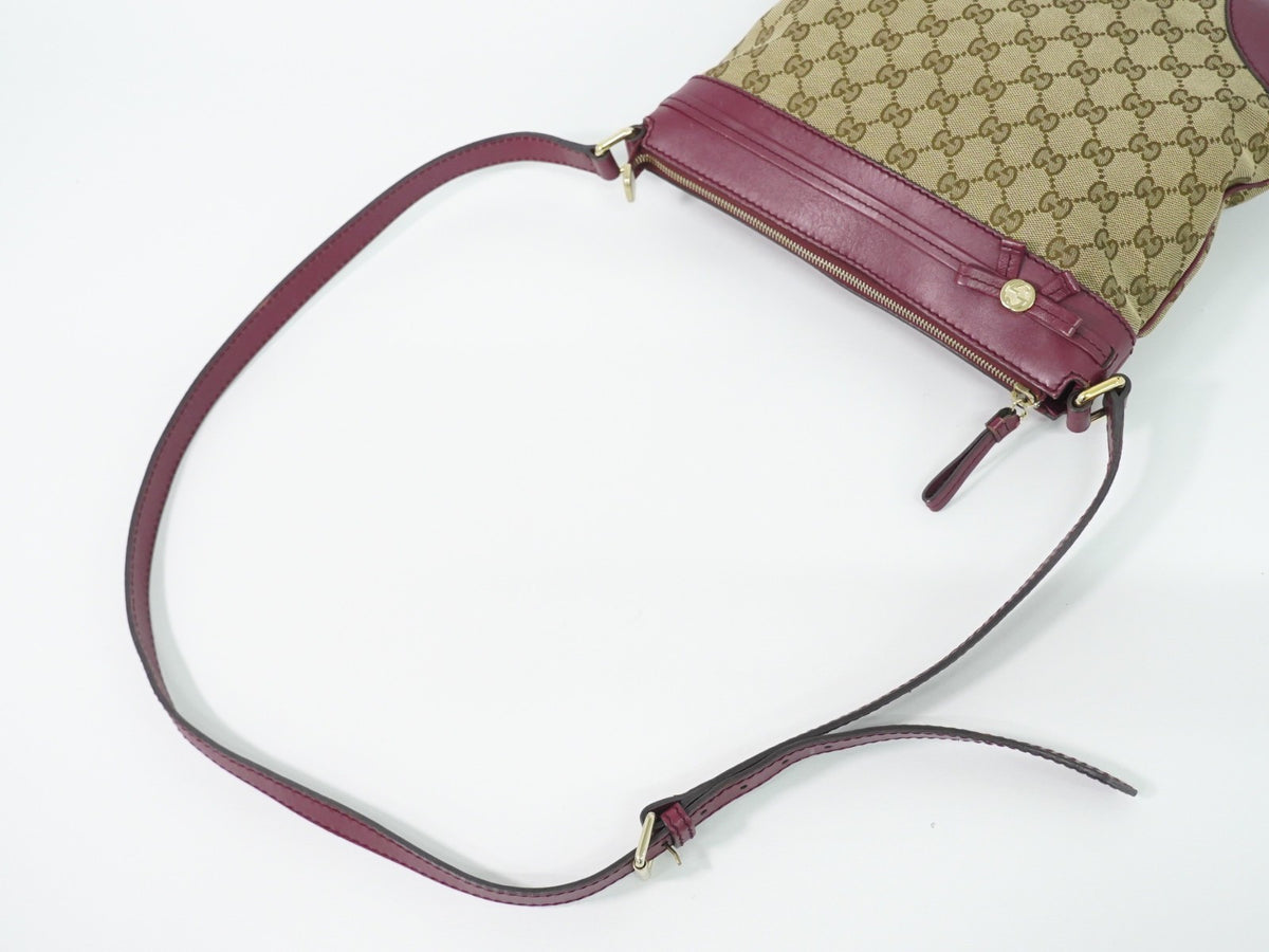 Gucci Mayfair Messenger GG Canvas and Leather, Beige, Canvas, Shoulder Bag