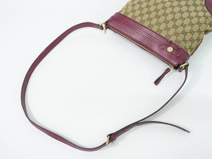 Gucci Mayfair Messenger GG Canvas and Leather, Beige, Canvas, Shoulder Bag