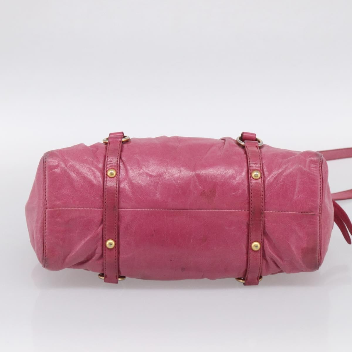 Miu Miu Vitello Lux Leather, Pink, Leather, Handbag