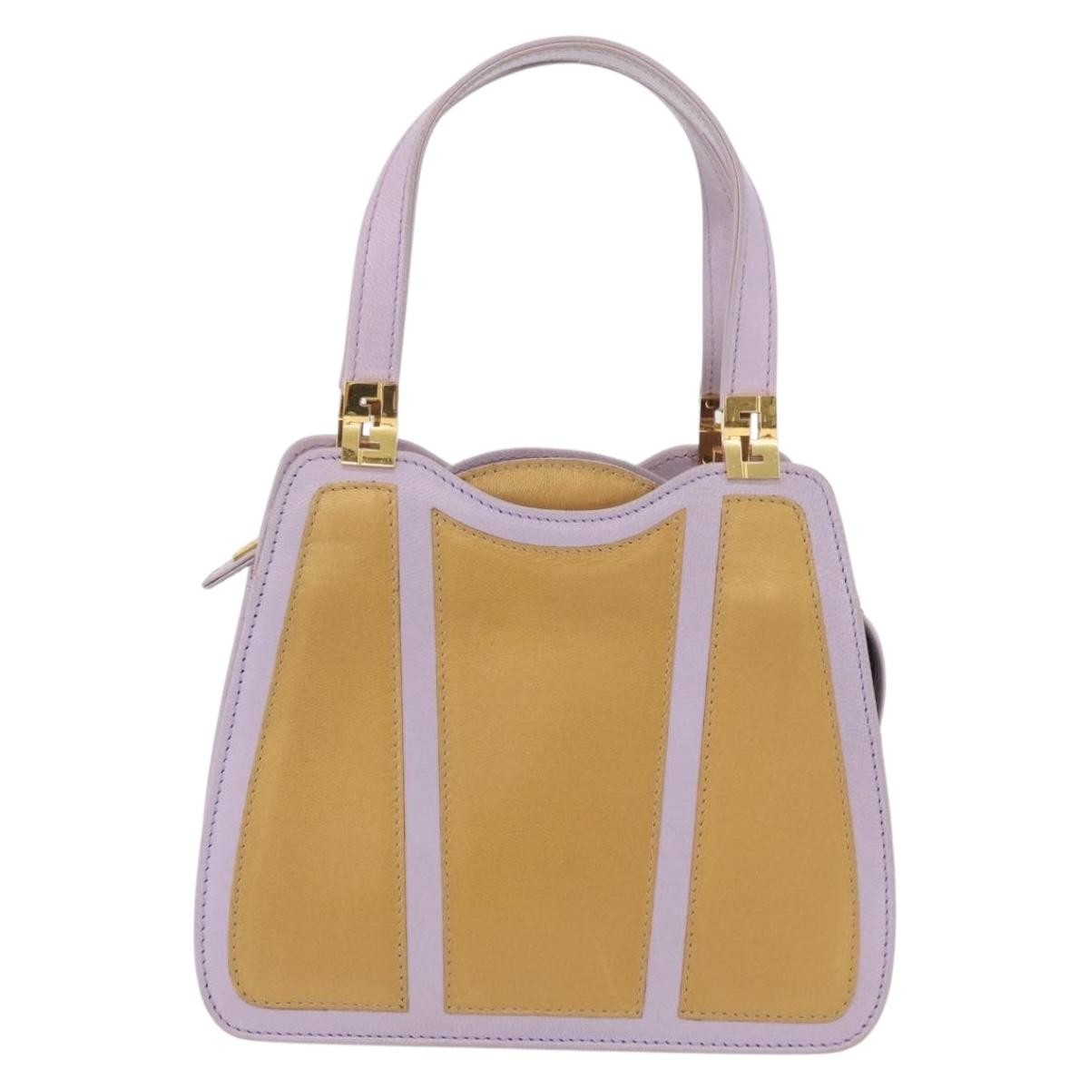 Fendi Handbag cuir, Purple, Leather, Handbag