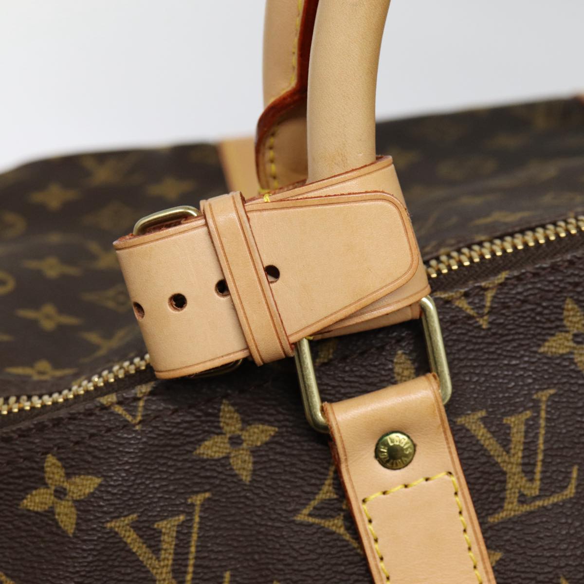 Louis Vuitton Keepall 50, Brown, Canvas, travel