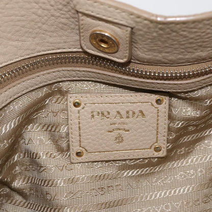Prada Side Pocket Convertible Vitello Daino, Beige, Leather, Tote Bag