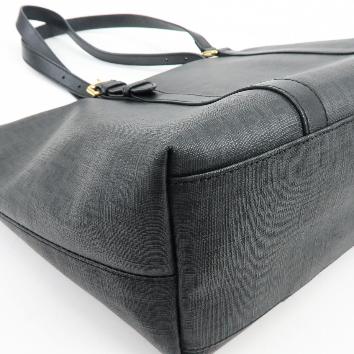 Fendi Superstar Zucchino Coated Canvas, Black, Canvas, Tote Bag