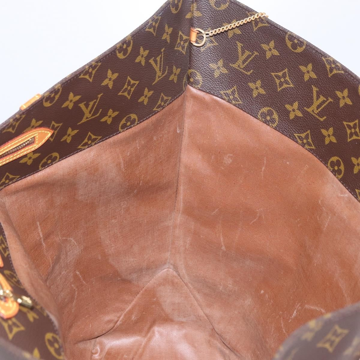 Louis Vuitton Shopping Sac Monogram Canvas, Brown, Canvas, Handbag
