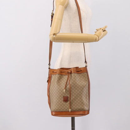 Celine Macadam Leather, Beige, Canvas, Shoulder Bag