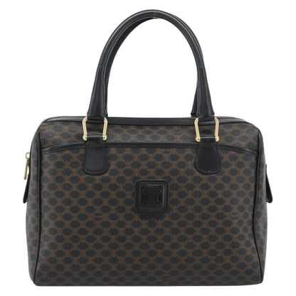 Celine Vintage Boston Macadam Coated Canvas, Black, Canvas, Handbag