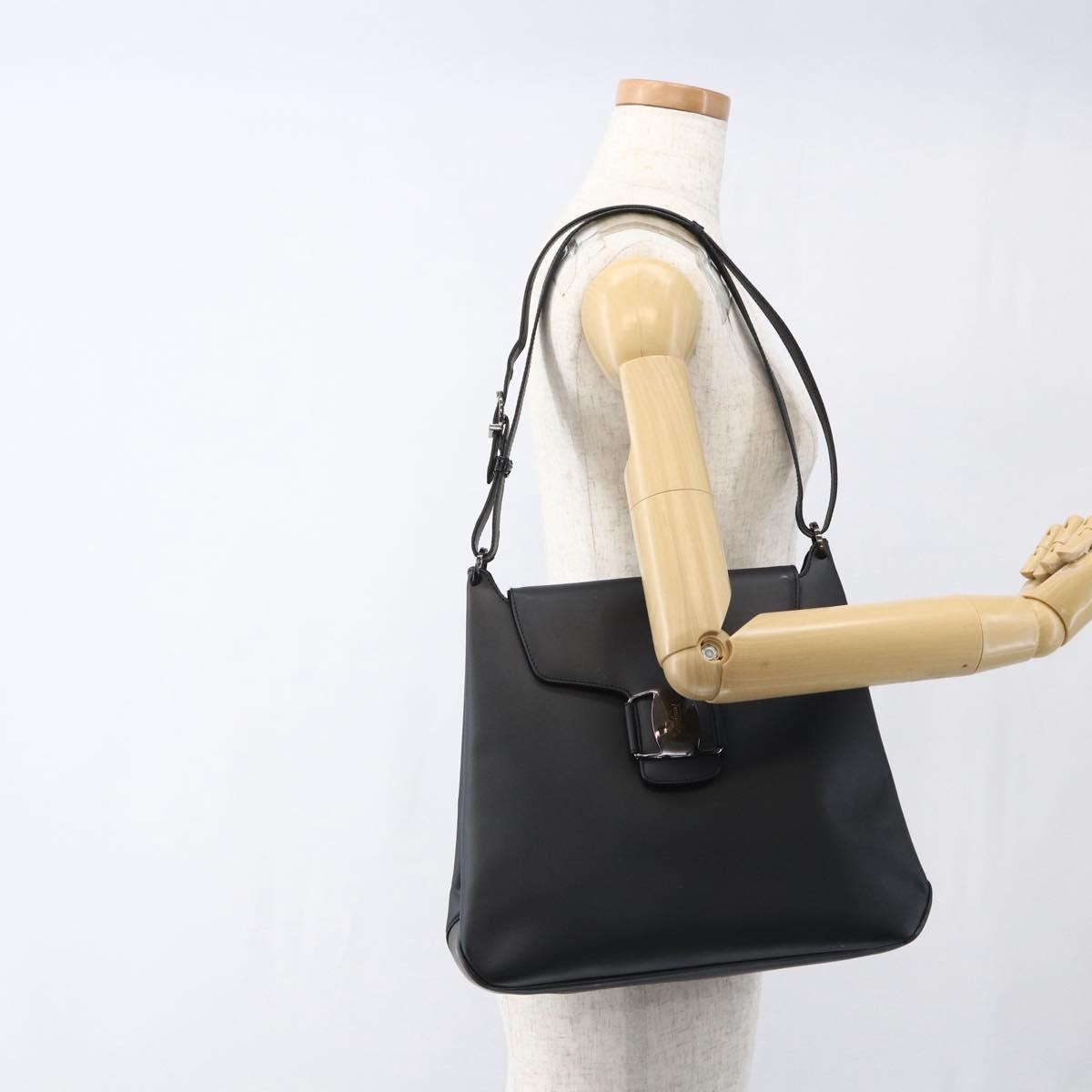 Salvatore Ferragamo Vara Leather, Black, Leather, Shoulder Bag