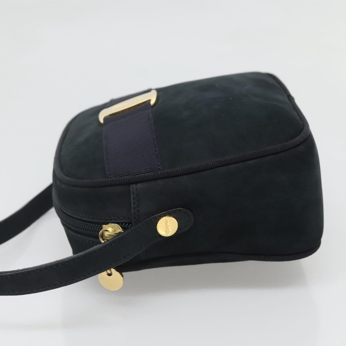 Salvatore Ferragamo Vara Bow camera Suede, Navy, Suede, Shoulder Bag