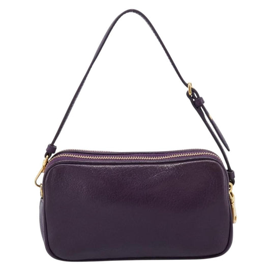 Miu Miu Double Zip Pochette Printed Leather, Purple, Leather, Clutch
