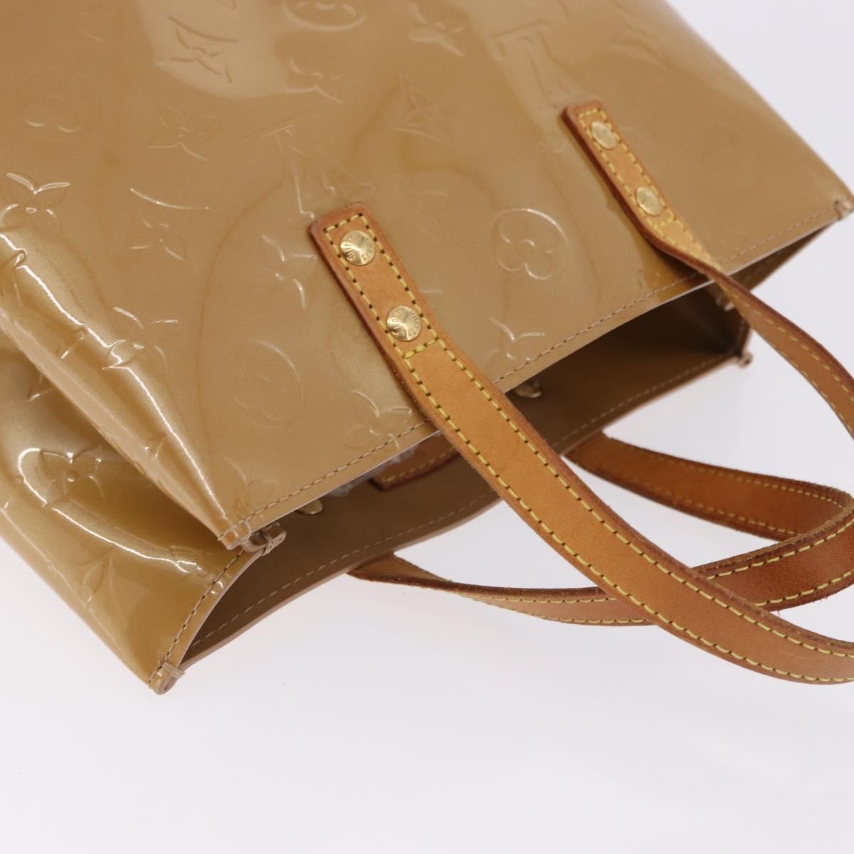 Louis Vuitton Reade Monogram Vernis, Beige, Patent Leather, Handbag
