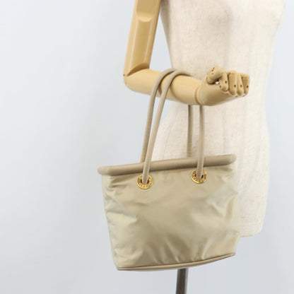 Celine Handbag Nylon, Beige, Nylon, Handbag