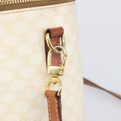 Celine Vintage Macadam Canvas, Beige, PVC, Shoulder Bag