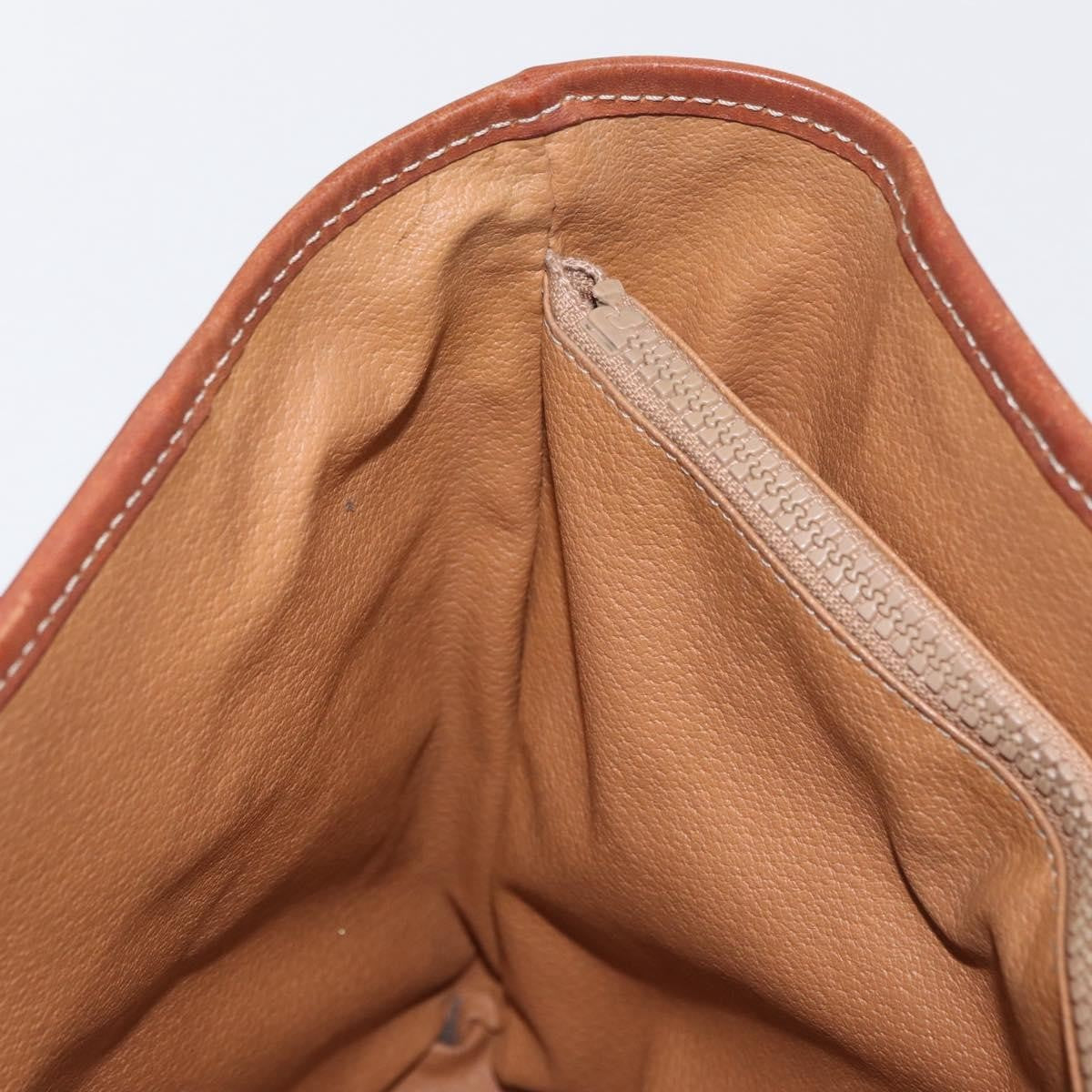 Celine Vintage Macadam Shopper Coated Canvas, Brown, Canvas, Tote Bag