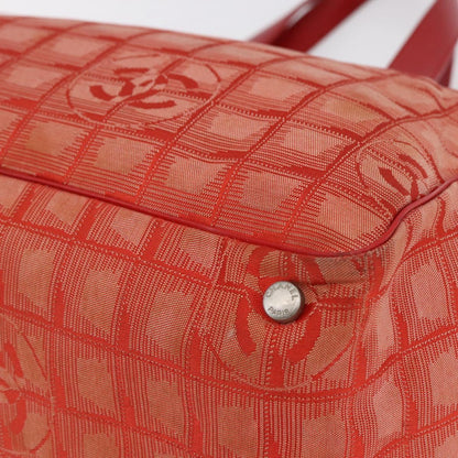 Chanel Travel Line Tote Nylon, RED, NYLON, Tote bag