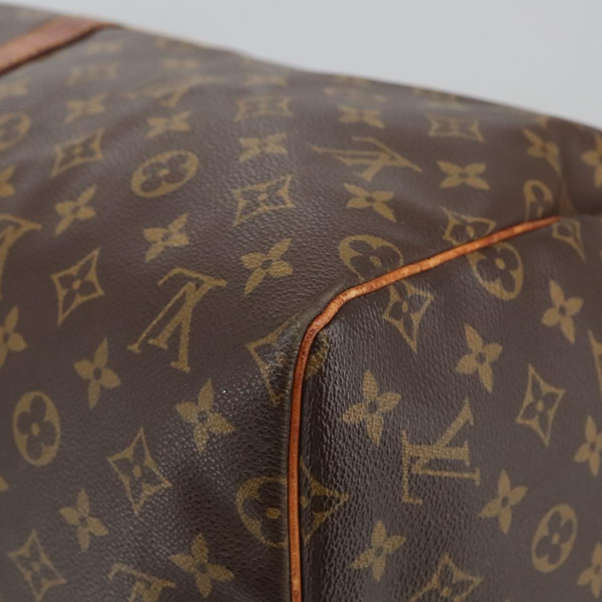 Louis Vuitton Keepall 55, Brown, Canvas, travel