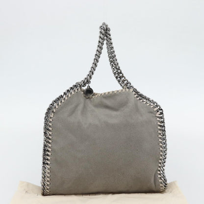 Stella McCartney Falabella Fold Over Shaggy Deer, Gray, Polyester, Shoulder Bag