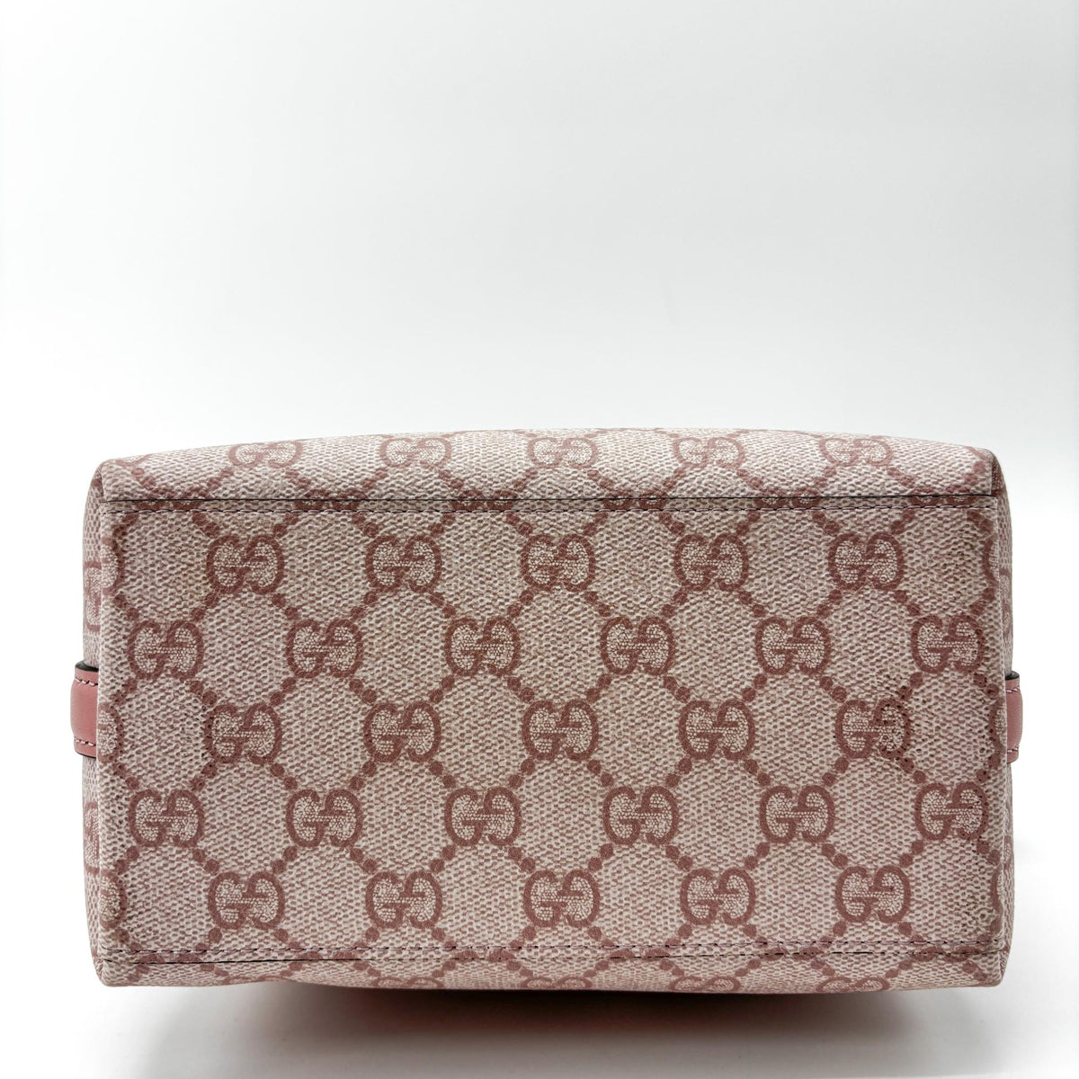 Gucci GG Emblem Bucket Bag GG Coated Canvas, Pink, Canvas, Shoulder Bag