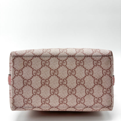 Gucci GG Emblem Bucket Bag GG Coated Canvas, Pink, Canvas, Shoulder Bag