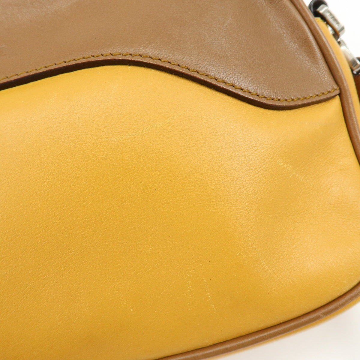 Prada Shoulder Leather, Yellow, Leather, Shoulder Bag