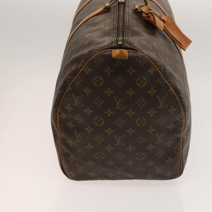 Louis Vuitton Keepall Bag Monogram Canvas, BROWN, CANVAS, Travel bag