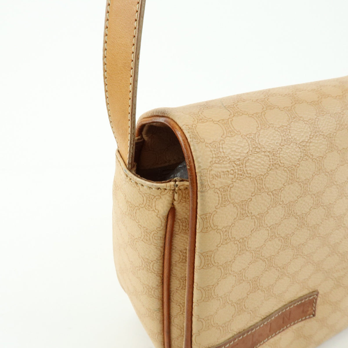 Celine Macadam Canvas and Leather, Beige, PVC, Tote Bag