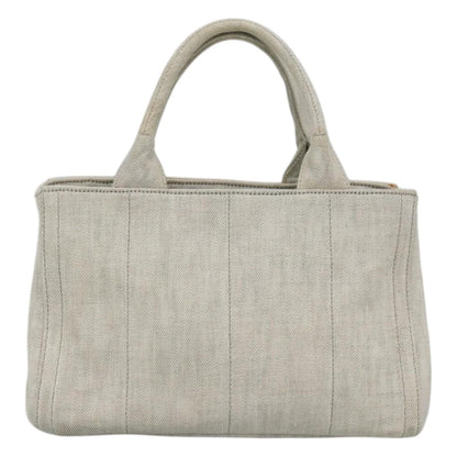 Prada Canapa, Grey, Denim - Jeans, handbag