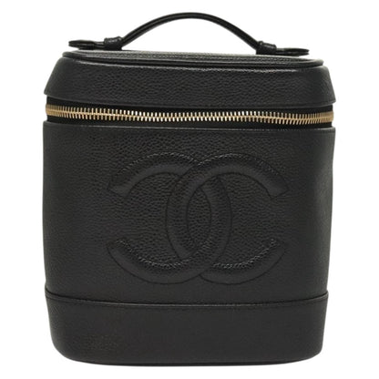 Chanel Vanity, Black, Leather, clutch