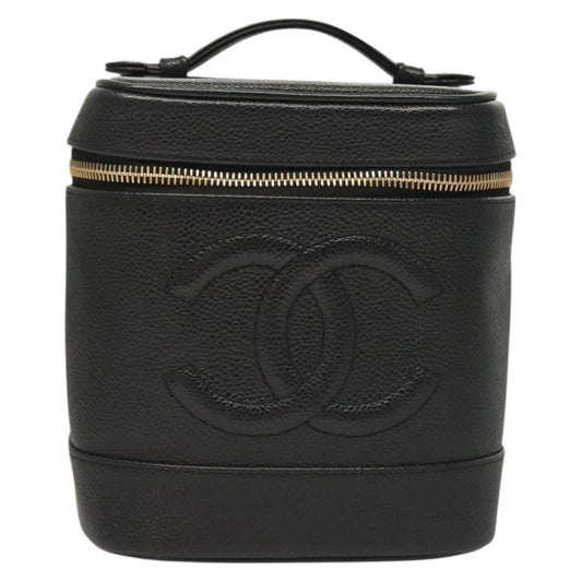 Chanel Vanity, Black, Leather, clutch