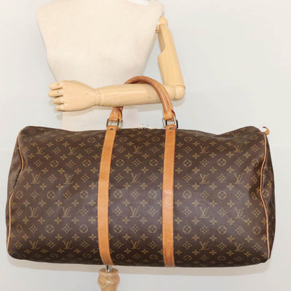 Louis Vuitton Keepall 60, Brown, Canvas, travel
