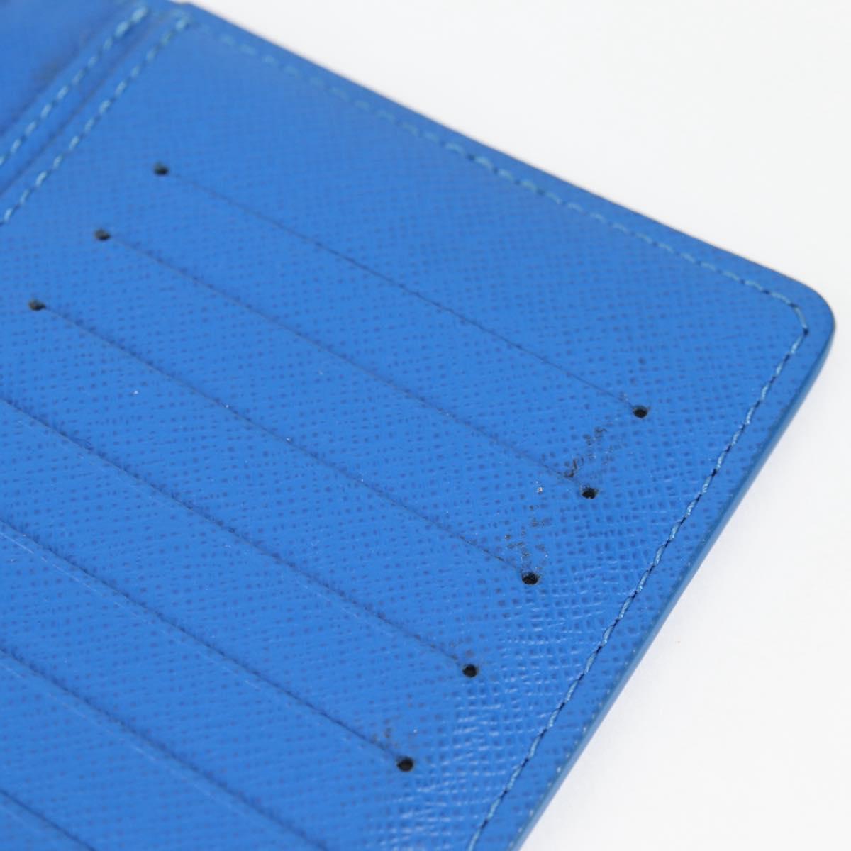 Louis Vuitton Brazza, Blue, Canvas, wallet