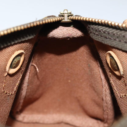 Louis Vuitton Nano Speedy, Brown, Canvas, handbag
