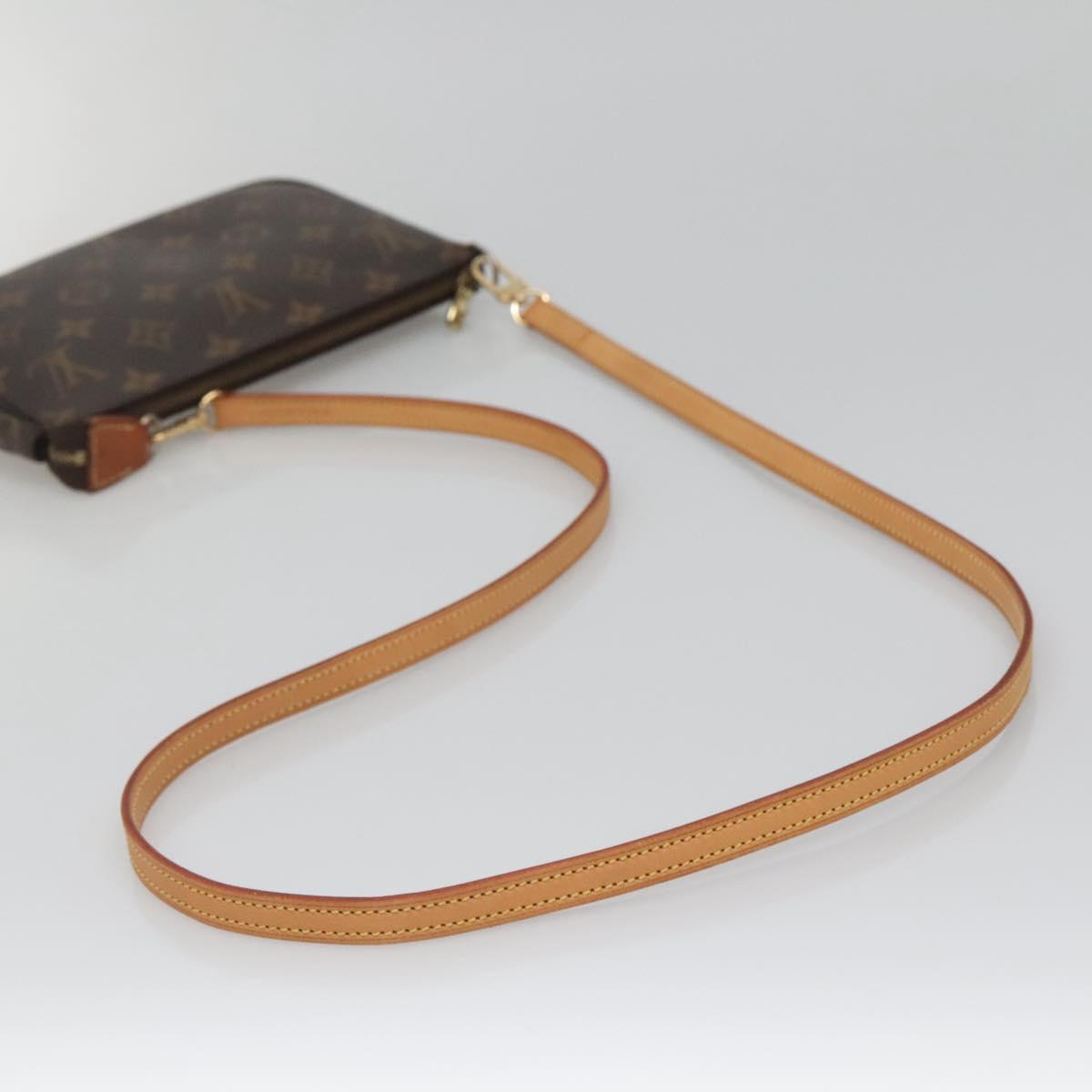 Louis Vuitton Pochette Accessoire, Brown, Canvas, clutch
