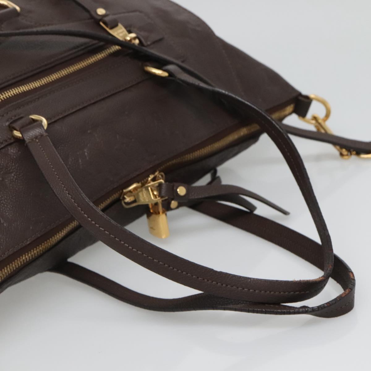 Louis Vuitton Lumineuse, Brown, Leather, tote
