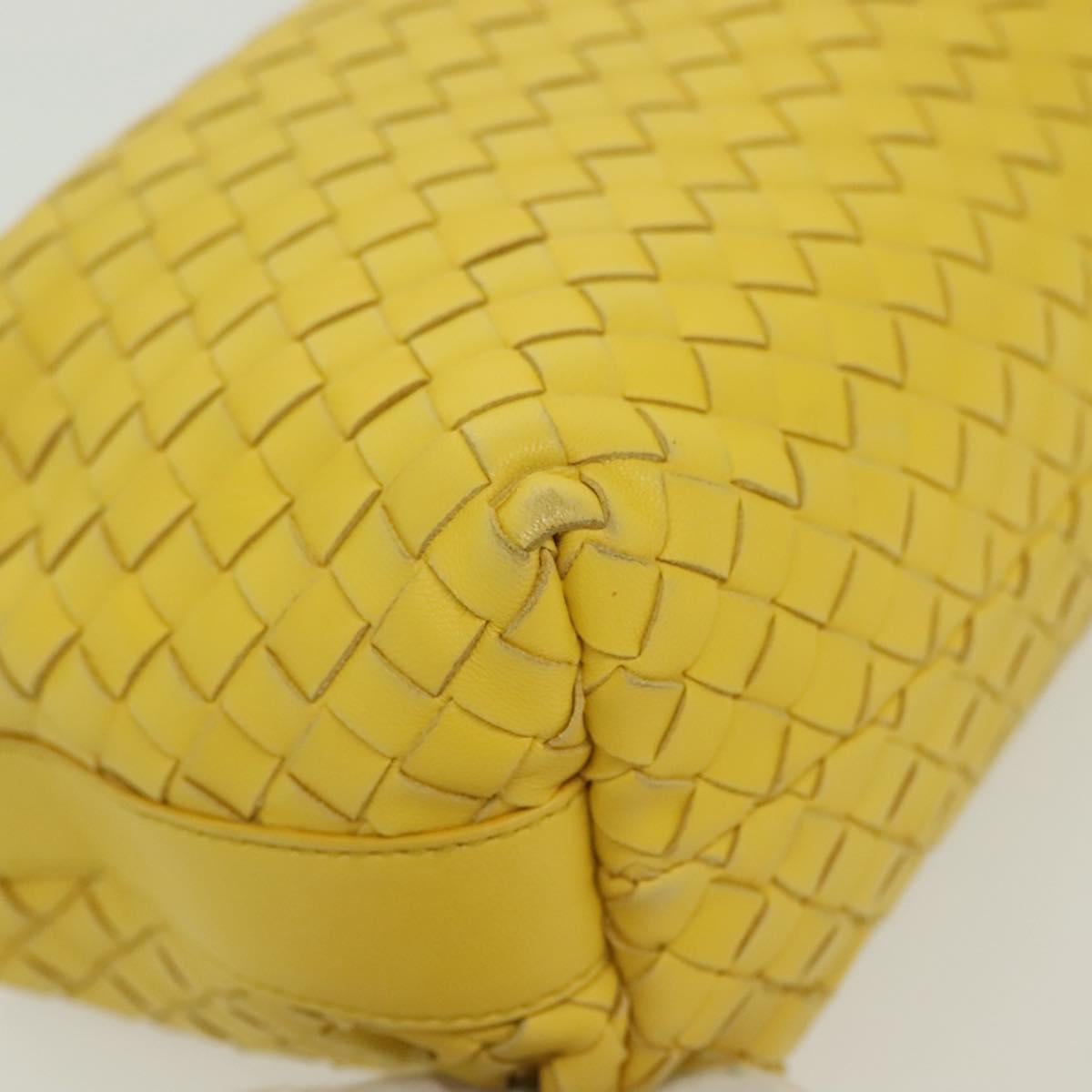 Bottega Veneta Intrecciato, Yellow, Leather, handbag