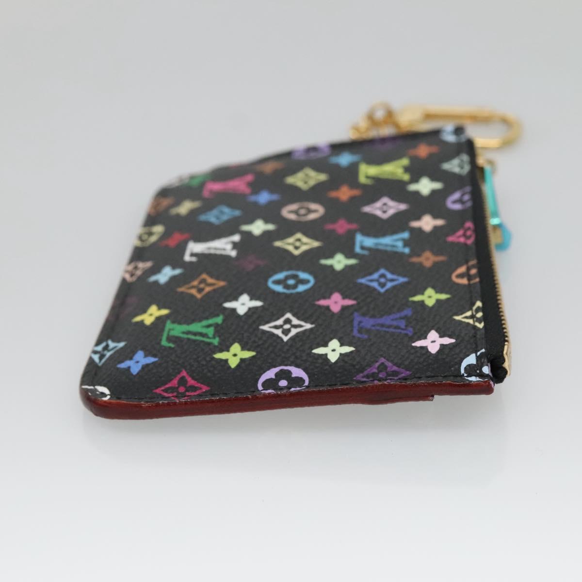 Louis Vuitton Pochette Clés, Black, Canvas, wallet