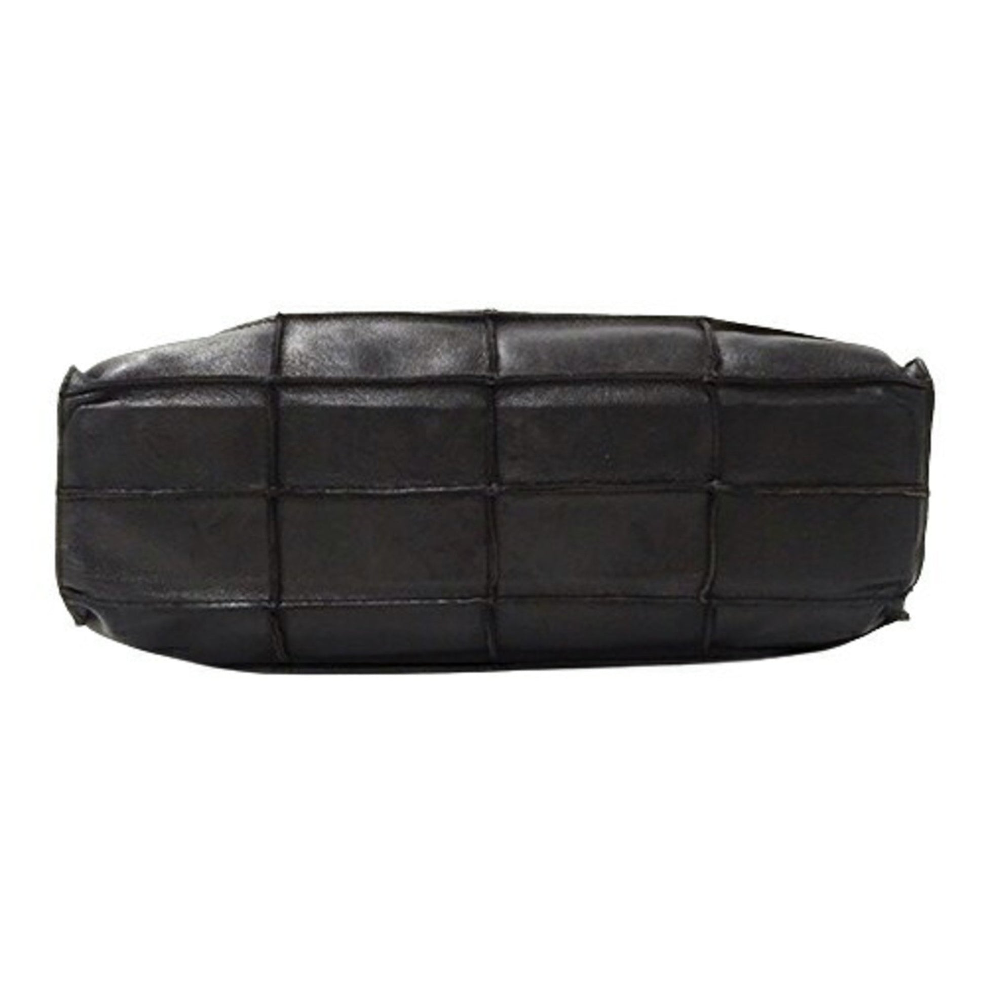 Chanel Chocolate bar, Black, Leather, shoulder