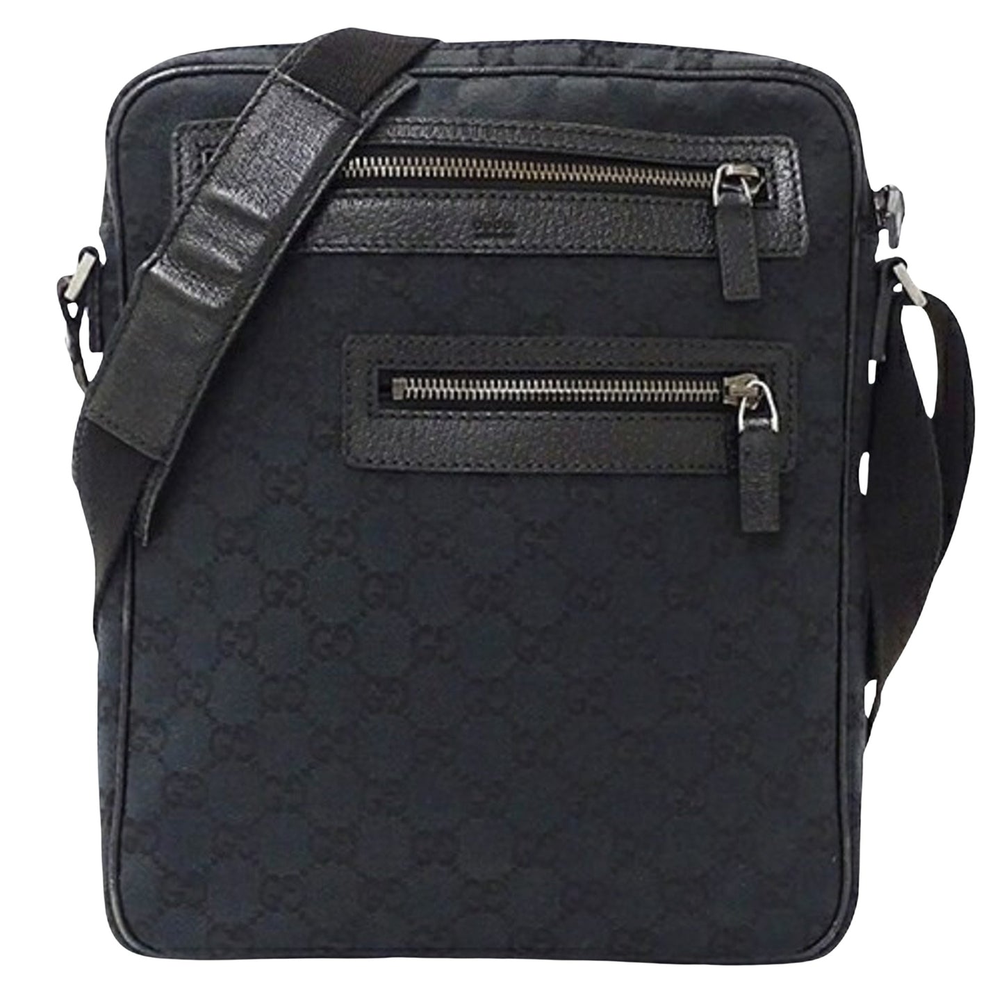 Gucci GG canvas, Black, Canvas, shoulder