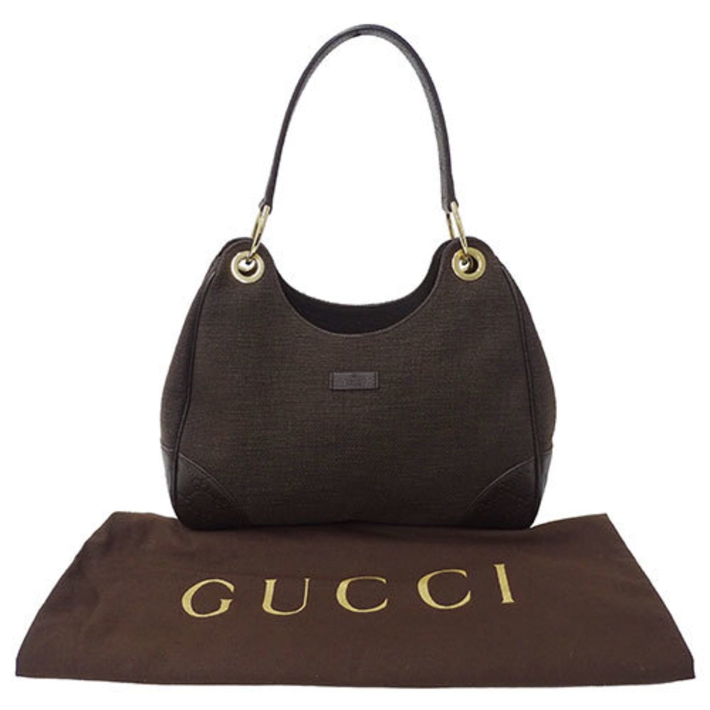 Gucci Shima line, Brown, Canvas, shoulder