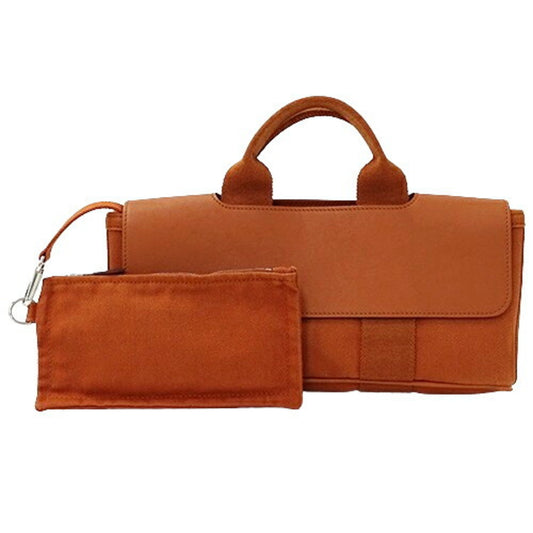 Hermès Valparaiso, Orange, Canvas, handbag