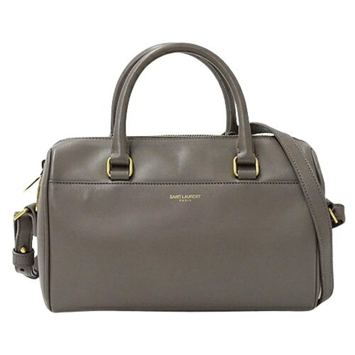 Saint Laurent Duffle, Grey, Leather, shoulder